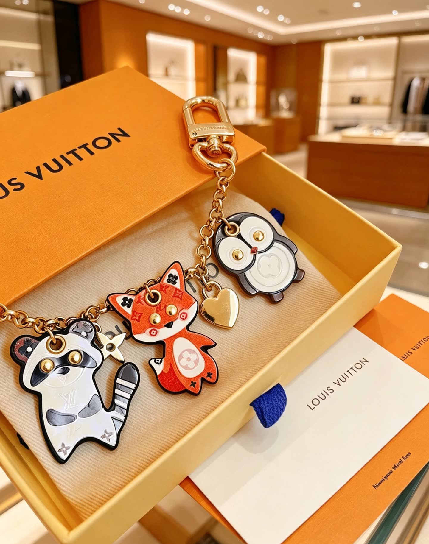 Louis Vuitton Animal Charm Keychain